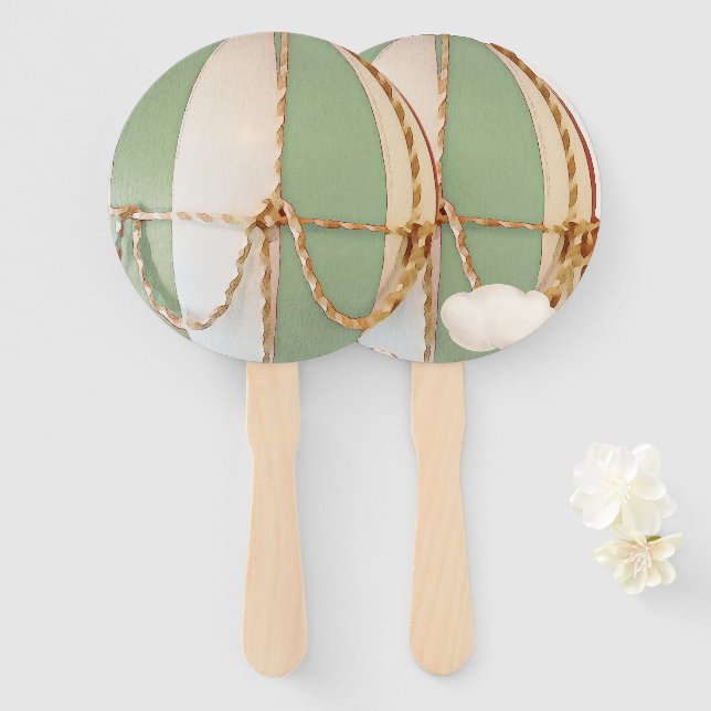 We Can Bearly Wait! Baby Shower Hand Fan (Front and Back)