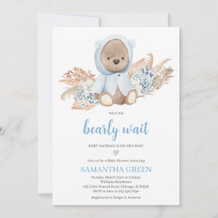 We Can Bearly Wait Baby Shower Invitation
