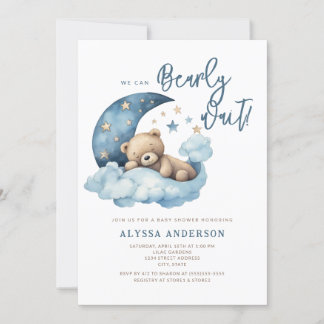 We Can Bearly Wait Baby Shower Invitation