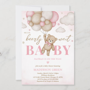We Can Bearly Wait Baby Shower Invitation
