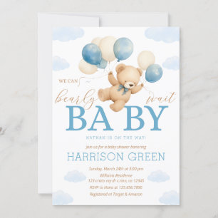 We Can Bearly Wait Baby Shower Invitation