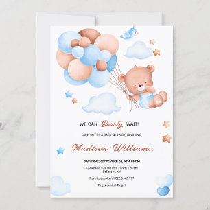 We Can Bearly Wait Baby Shower Invitation