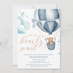 We Can Bearly Wait Baby Shower Invitation