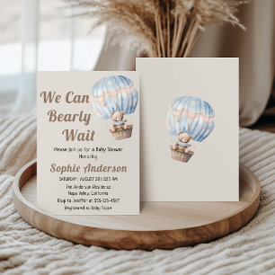 We Can Bearly Wait Baby Shower Invitation