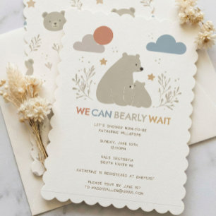 We Can Bearly Wait Baby Shower Invitation