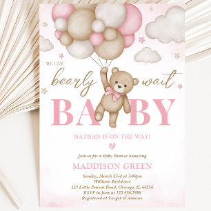We Can Bearly Wait Baby Shower Invitation