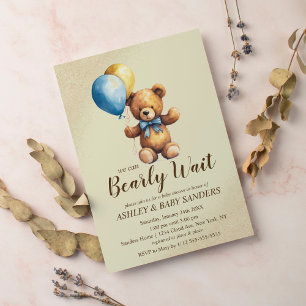 We can Bearly Wait Baby Shower Invitation