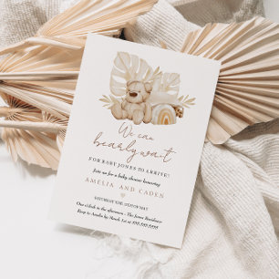 We Can Bearly Wait Baby Shower Invitation