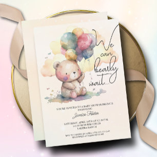 We Can Bearly Wait Baby Shower Invitation