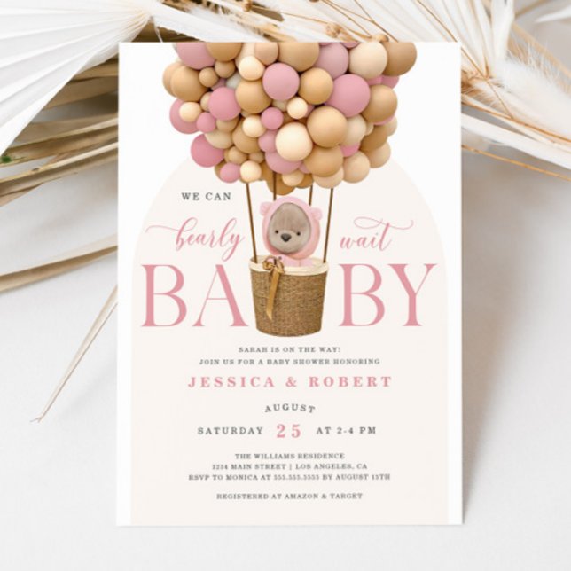 We Can Bearly Wait Baby Shower Invitation (Creator Uploaded)