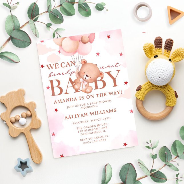 We Can Bearly Wait Baby Shower Invitation (Creator Uploaded)