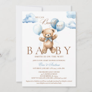 We Can Bearly Wait Baby Shower Invitation