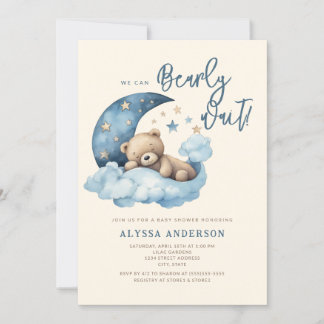 We Can Bearly Wait Baby Shower Invitation
