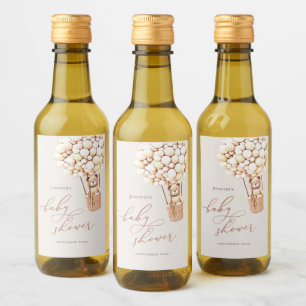 We Can Bearly Wait! Baby Shower Mini Wine Label