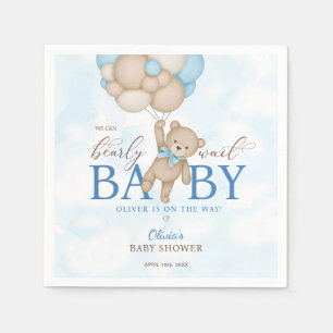 We Can Bearly Wait Baby Shower Napkin