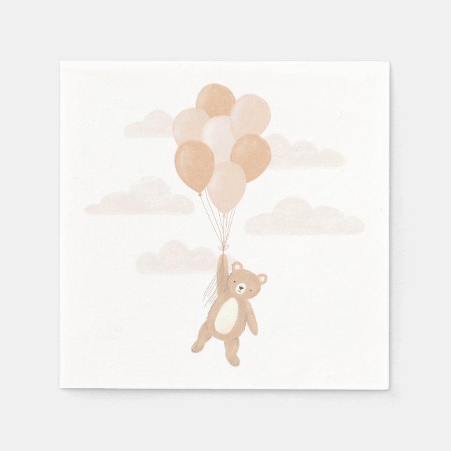 We Can Bearly Wait Baby Shower Napkin (Front)