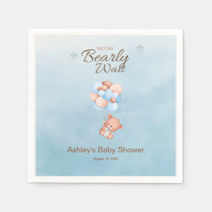 We Can Bearly Wait Baby Shower Napkin
