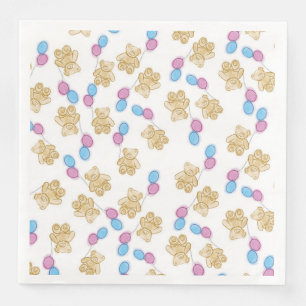 We can bearly wait baby shower napkin