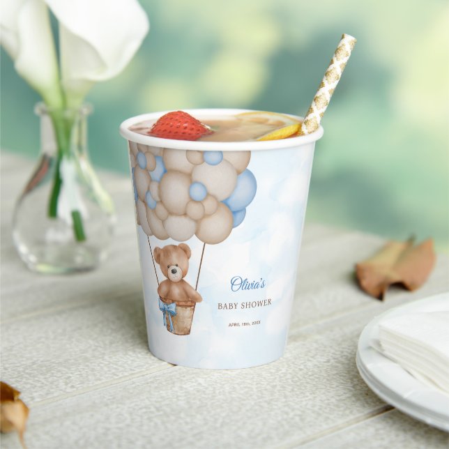 We Can Bearly Wait Baby Shower Paper Cups (Insitu)