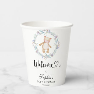 We can bearly wait baby shower  paper cups