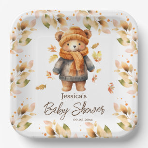We Can Bearly Wait Baby Shower  Paper Plate