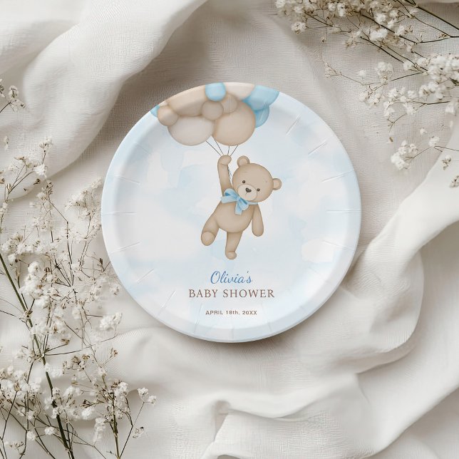 We Can Bearly Wait Baby Shower Paper Plate (Creator Uploaded)