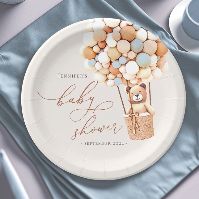 We Can Bearly Wait! Baby Shower Paper Plate (Creator Uploaded)