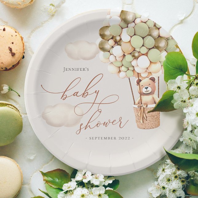 We Can Bearly Wait! Baby Shower Paper Plates (Creator Uploaded)