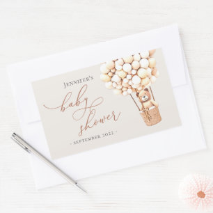 We Can Bearly Wait! Baby Shower Rectangular Sticker