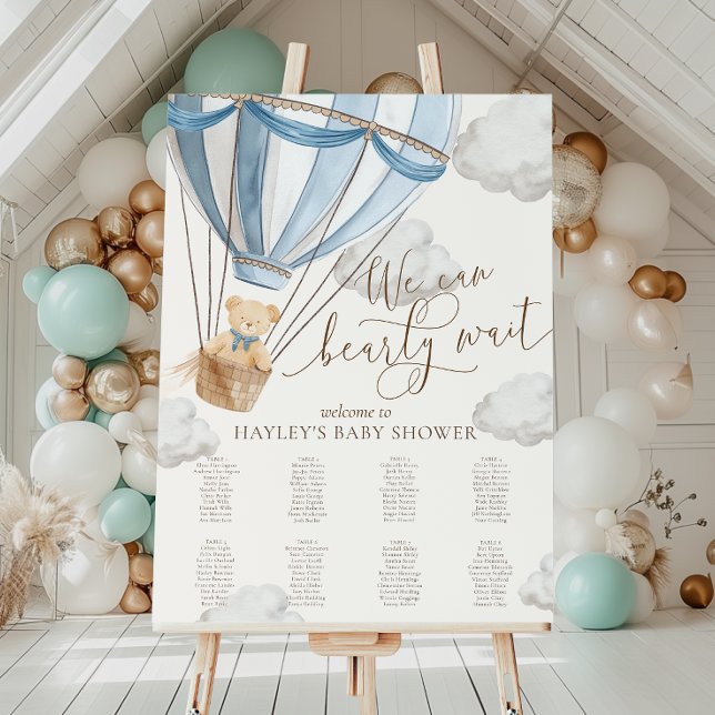 We Can Bearly Wait Baby Shower Seating Chart (Creator Uploaded)