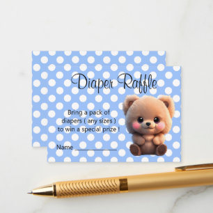 We can Bearly Wait Baby Shower teddy bear Enclosure Card