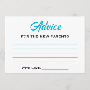 We Can Bearly Wait Baby Shower Teddy Bear Heart Advice Card