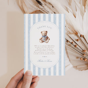 We Can Bearly Wait Baby Shower Thank You Card
