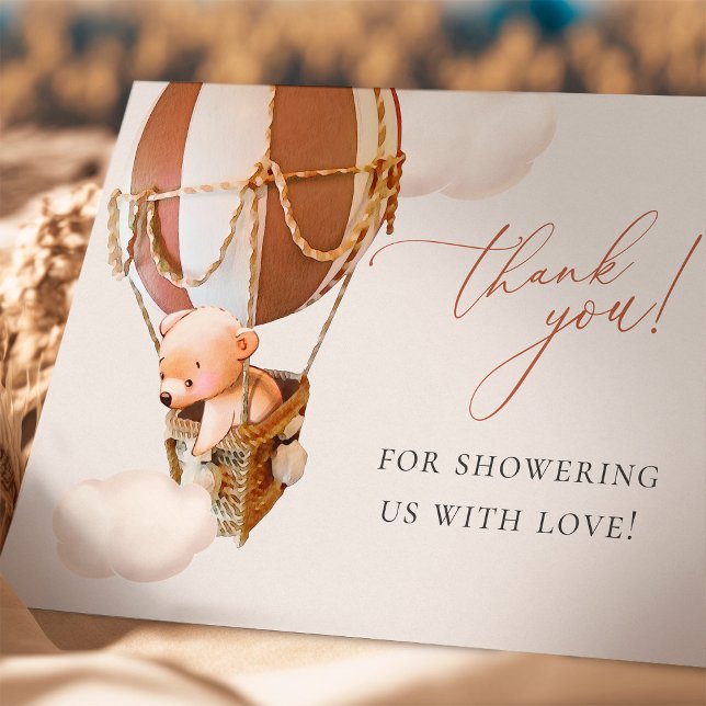 We Can Bearly Wait! Baby Shower Thank You Card (Creator Uploaded)