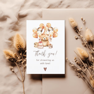 We can bearly wait baby shower thank you card