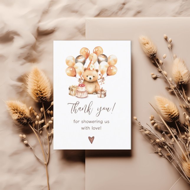 We can bearly wait baby shower thank you  card (Creator Uploaded)