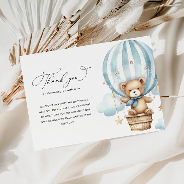 We can bearly wait baby shower thank you card (Creator Uploaded)