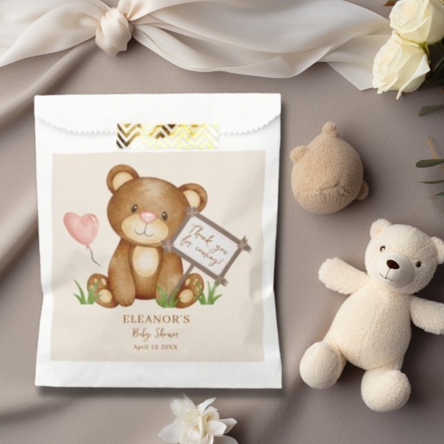 We Can Bearly Wait Baby Shower Thank You Favour Bags (Creator Uploaded)