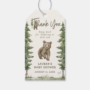 We Can Bearly Wait Baby Shower Thank You Favours Gift Tags