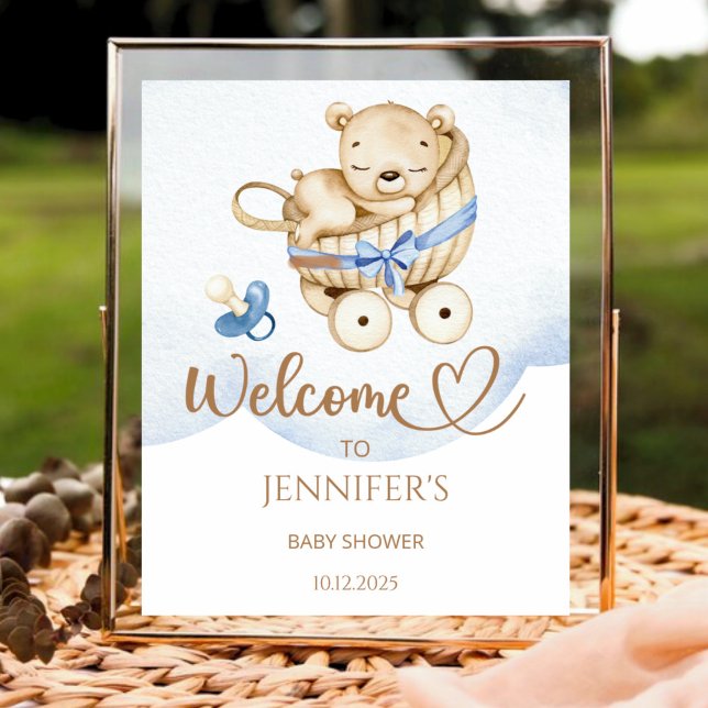 We can bearly wait baby shower welcome poster (Creator Uploaded)