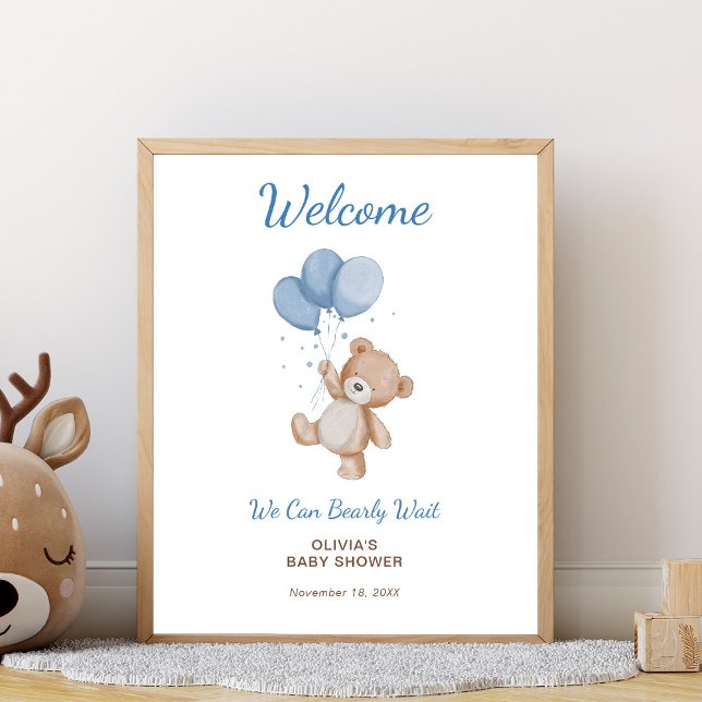 We Can Bearly Wait Baby Shower Welcome Sign (Creator Uploaded)