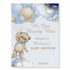 We can bearly wait baby shower welcome sign