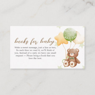 We Can Bearly Wait Balloon Baby Books for Baby Enclosure Card