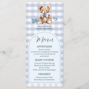 We can Bearly Wait Bear Baby Shoes Baby Shower Menu