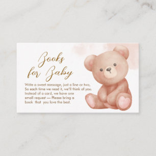We Can Bearly Wait Bear Baby Shower Books for Baby Enclosure Card