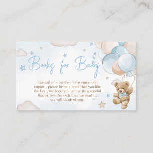 We Can Bearly Wait Bear Balloon Books for Baby Enclosure Card