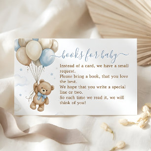 We Can Bearly Wait Bear Books for Baby Shower Enclosure Card