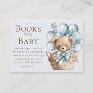 We Can Bearly Wait Bear In Basket Books for Baby Enclosure Card