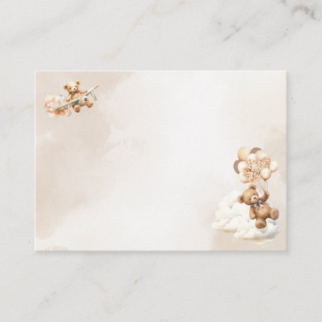 We Can Bearly Wait BLANK Gender Neutral Boho Enclosure Card (Front)