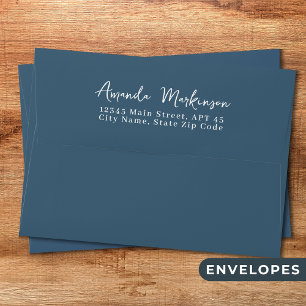 We Can Bearly Wait Blue Denim Teddy Bear Envelope